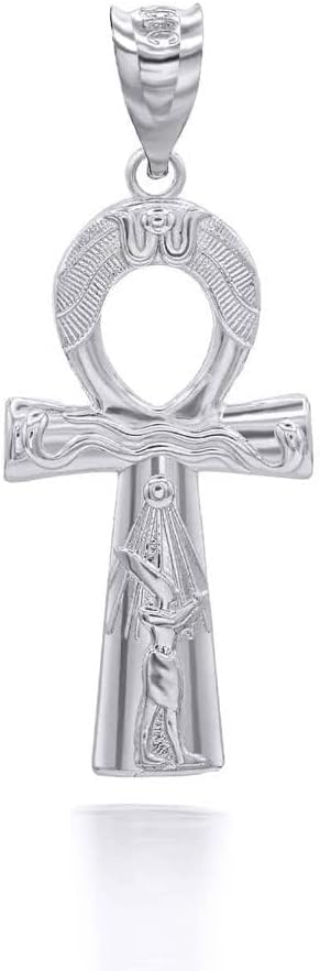 Claddagh Gold .925 Sterling Silver Egyptian Ankh Cross Protection Pendant Necklace - Choice of Pendant Only or Chain Length - Image 2