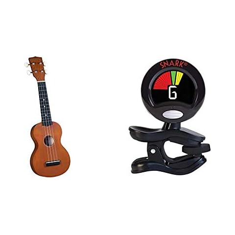 Diamond Head DU-150 Soprano Ukulele - Mahogany Brown & Snark SN6X Clip-On Tuner for Ukulele (Current Model) Cover