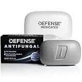 Defense Antifungal Medicated Bar Soap | Intensive Treatment for Athlete's Foot Fungus and Fungal Infections of The Skin (One Bar with Snap-Tight Case)