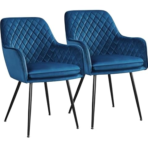 Yaheetech Velvet Dining Chairs Set of 2 Cover