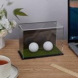 FINGERINSPIRE Golf Ball Display Case Stand with Turf Base 9x13.2x9cm Acrylic Golf Ball Display Box Black Magnet Display Case Assemble Protective Golf Ball Holder Display Case for Display Storage - Image 5