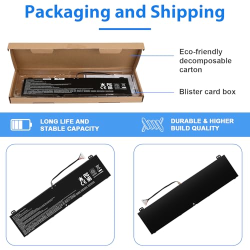 Image of AP18JHQ Laptop Battery Replacement for Acer ConceptD 7 CN715-71 CN715-72G CN715-73G Pro CN715-71P CN715-72P Ezel CC715-71 Pro CC715-71 CC715-71P CC715-72P Predator Triton 500 PT515-51 PT515-52