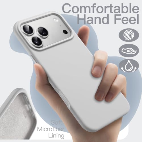 Image of JETech Silicone Cover Case for iPhone New Pro, Silky Soft Touch, Light Gray