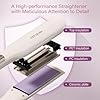 ZZR SEVEN Hair Straightener,1.5” Flat Iron and Curler 2 in 1,Ceramic Coating,Quick Heat Up, 4 Temp. Options, for All Hair Type,Less Frizz, Shinier and Smoother,Dual Voltage for Travel (Cream) #5