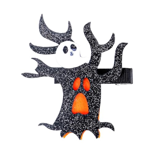 3 Inch Glitter Sugar Skull Spider Pumpkin Hair Clips for Costume Party - image 1