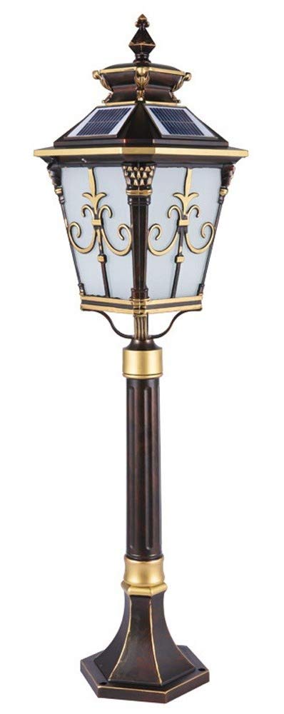 Lampe de sol solaire lumineuse au design architectural pour villa