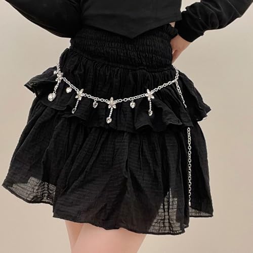 Female Elastic Belt Adjustable Waist Chain Hollows Tassels Trend Waists Belts For Women's Dresses3