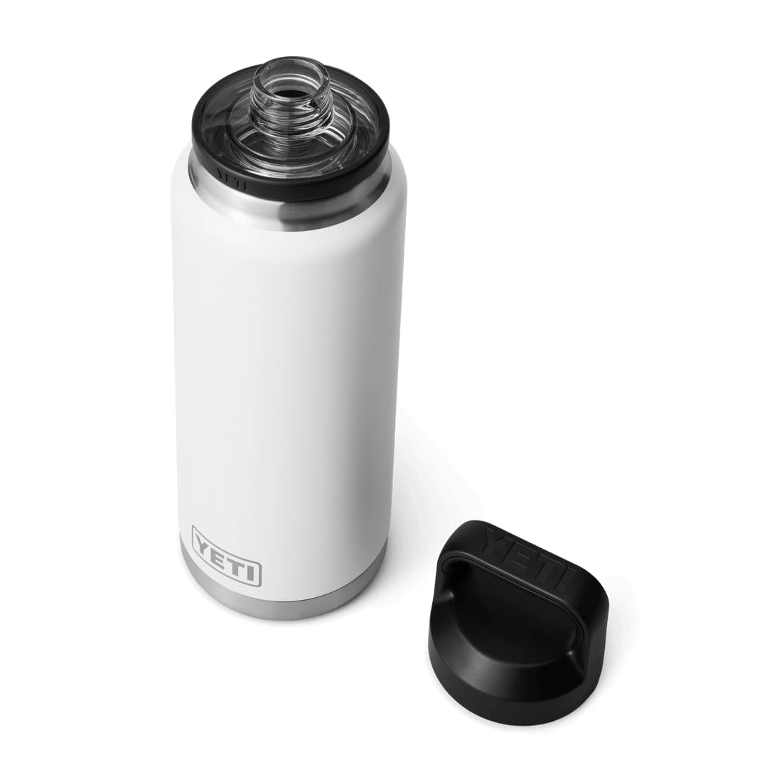 YETI Rambler Bottle Chug, Vaccum Insulated Stainless Steel Bottle with Leakproof Chug Cap, White, 26 oz (769 ml)