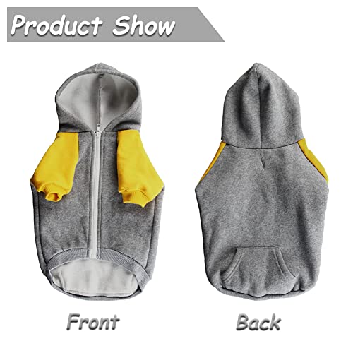 Dog Hoodies Sweatshirt, Winter Coat with Hood, Warm Sweater Cold Weather Puppy Clothes, Pet Cat Pullover with Pocket for… - Image 5