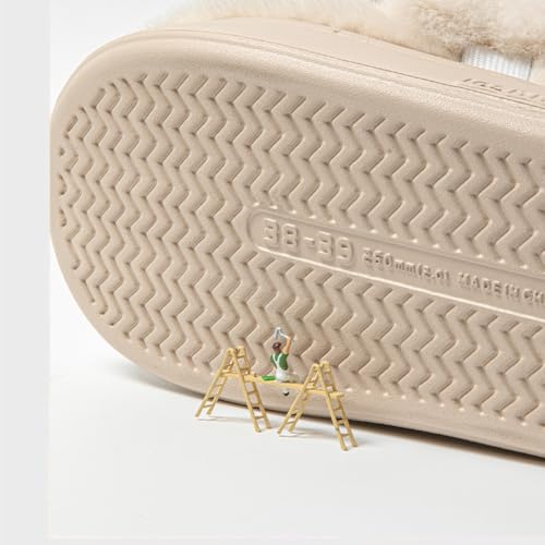 Premium Comfort Cute Kitty Cat Bow Women's Fuzzy House Slippers Indoor Soft Warm Kawaii Shoes Memory Foam Sole3