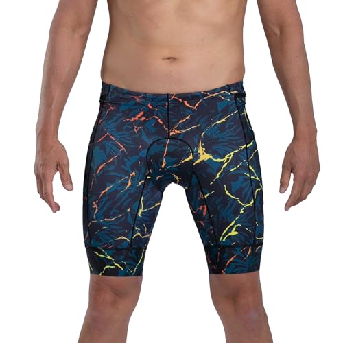 Zoot Pantalones cortos de triatlón LTD de 9 pulgadas para hombre, pantalones cortos de rendimiento para hombre, tela de secado rápido y bolsillos, Koa Tropical, X-Large