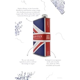 Buy Gin In A Tin – Delight in London Dry Gin with Lemon Peel, Coriander & Cardamom in a Stylish British Tin – Gin in a Tin