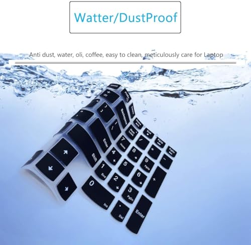 Image of iFyx Silicone Keyboard Skin Cover for 2023-2024 16 inch Lenovo Legion Pro 5 5i 7i Legion Slim 7i 5 5i Lenovo LOQ 15.6 inch Gaming Laptop Keyboard Protective Cover (Black)
