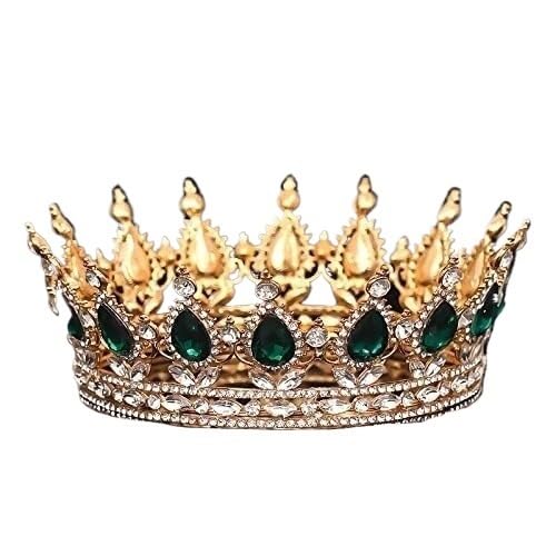 Damskie nakrycia głowy, biżuteria do włosów Diadem z koroną dla kobiet Diadem z w dla nowożeńców Rhinestone Kryształ Okrągły korona Biżuteria do włosów dla kobiet Diademy z koroną Prezent od