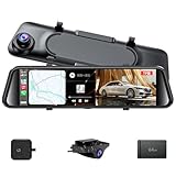 JADO ドライブレコーダー ミラー型 12インチ 2.5K UHD デジタルインナーミラー CarPlay/Android Auto対応 ドラレコ IMX415センサー 超強暗視 前後カメラ WDR&HDR GPS搭載 FM送信 Type-C給電 24時間駐車監視 LED信号対応 地デジノイズ対策 バックガイド線調整 IP68防水リア タッチパネル 64GB SDカード付属 G100S-TP