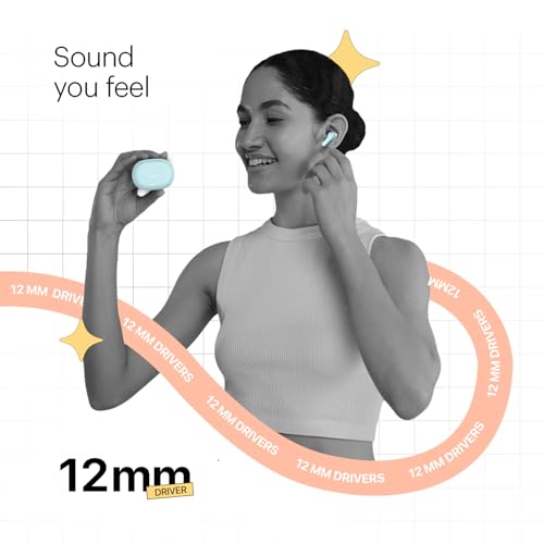 Image of Noise Buds Nuvo in-Ear Truly Wireless Earbuds with 40H of Playtime, Quad mic ENC, Dual Device Pairing, 12mm Driver, BT v5.3 (Ice Blue)