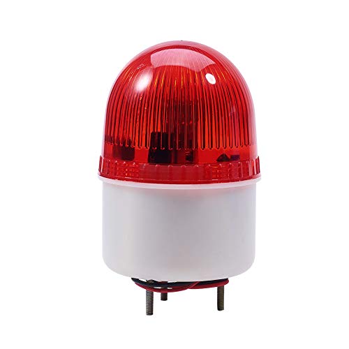 Othmro 回転灯 定格電圧220V 90db 電源10W ブザー付き シャイニー 赤 LTE-2071J 1個入り 警告灯 PVC材質 LED 非常信号灯 防水 高反射 夜間作業 工業用信号
