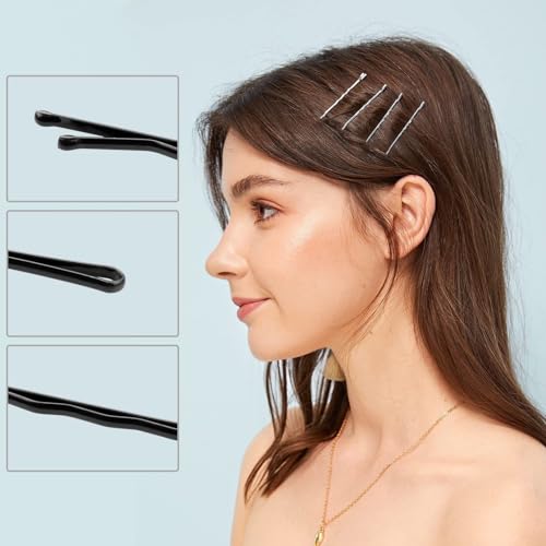 Mbmomnus 150pcs Hair Grips Black 7cm/2.75in Long Bobby Pins Black Hair Pins Long Kirby Grips for Women Girls Hair Accessories Ideal for All Types Makeup & Hair Styling - Image 3