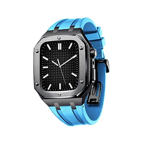 Bracelet en silicone antichoc pour Apple Watch Series 7 boîtier robuste homme femme