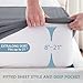 Premium Waterproof Mattress Protector Queen Size, Breathable Bed Cover 3D Air Fabric Cooling Mattress Pad Cover Smooth Soft Noiseless Washable, 8''-21'' Deep Pocket (Gray)