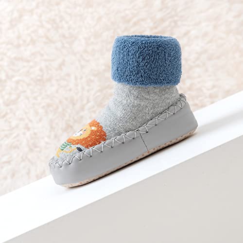Kids Baby Toddler Sock Flat Shoes Stretch Knit Sneakers Rubber Sole Non-Sk𝗶d Indoorfloor Slipper Cozy Baby Shoes4