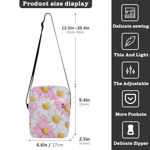 KLL Sweet Daisy Valentine messenger bag crossbody Vegan Leather men's shoulder bag Casual Shoulder Hand Bag For Woman3