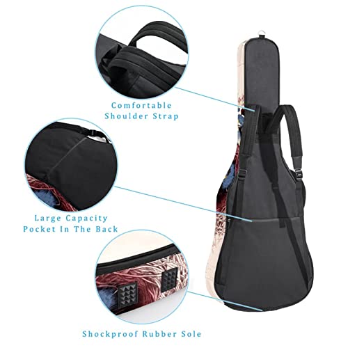 Housse de transport étanche pour guitare avec bandoulière réglable Noir/blanc, Multicolore 09, 42.9×16.9×4.7 in… - Les Beatles, Paul McCartney, John Lennon, RIngo Starr, George Harrison Housse de transport étanche pour guitare avec bandoulière réglable Noir/blanc, Multicolore 09, 42.9x16.9x4.7 in… – Image 4