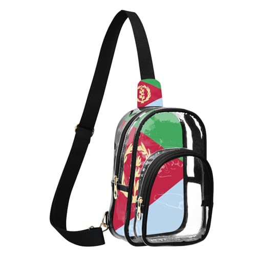 Sac banane en PVC transparent durable GuoChe avec finitions soignées et plusieurs poches