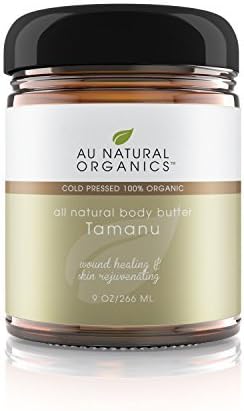 Tamanu Butter – Dry Skin, Body & Hair Moisturizer | 100% Pure Natural Cold Pressed | Reduce Brown Spots, Sun Damage, Scars, Rashes, Wrinkles | Regenerates Skin Tissue | 9 Oz 266 Ml