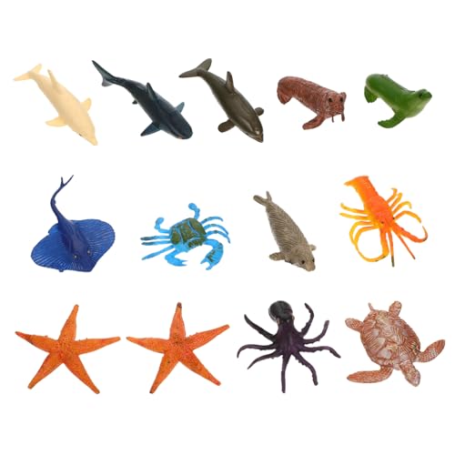 Artibetter 12個 海洋生物模型 プラスチック製耐久性 海の動物フィギュア キッズ用教育 自然理解促進 インテリア飾り写真小道具