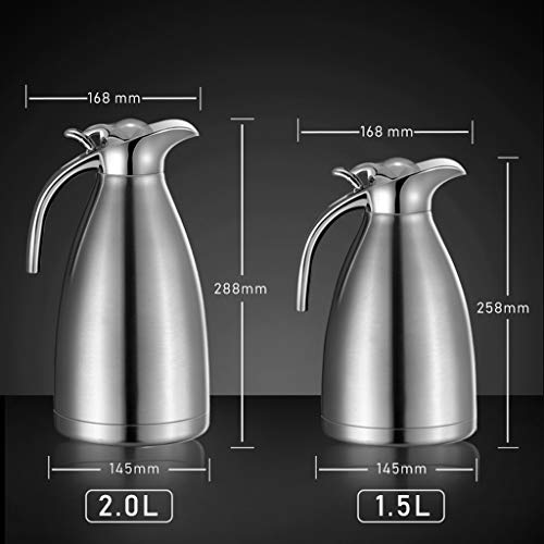 Thermische Karaffen, Vacuümisolatiepot Thermos roestvrij staal dubbellaags isolatie potkoffie sap melk theedrankje (1… - Image 3