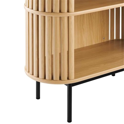 Three Tier Oak Display Cabinet for Home Use