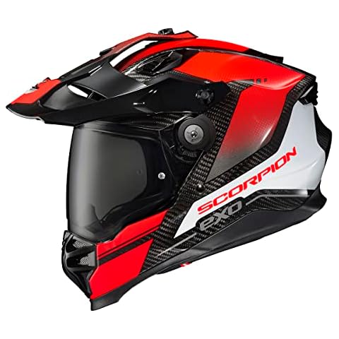 ScorpionEXO XT9000 Full Face Carbon Fiber Adventure Motorcycle Helmet (Trailhead Graphic Red X-Large) Cover