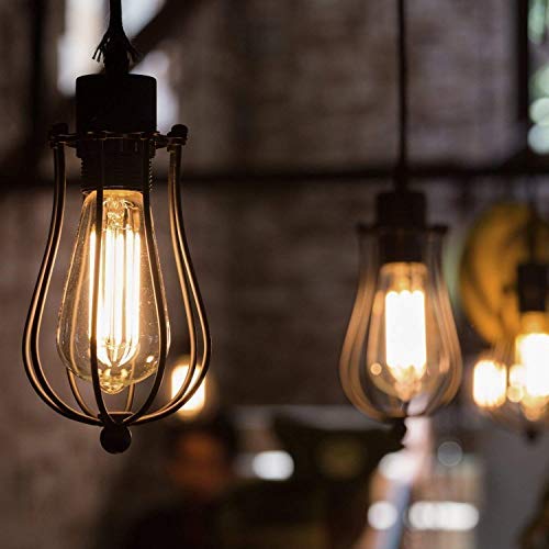 Image of fizzytech E27 Base 230 Lumens Antique Vintage Edison Glass Bulb with Squirrel Cage Filament Amber 40W Light Bulb One Unit