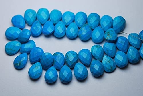 Turquoise briolette de haute qualité pour la création de bijoux en perles facettées