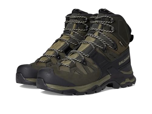 Salomon Salomon Men's QUEST 4 GORE-TEX Hiking Boots For Men, Olive Night/Peat/Safari, 9.5