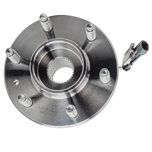 Image of Detroit Axle - Rear Wheel Bearing Hubs with ABS Sensor for 2004-2007 Cadillac CTS, 2005-2011 STS, 2004-2009 SRX, 2 Wheel Bearing & Hubs Assembly Set Replacement