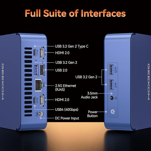 Image of GEEKOM AX8 Pro Mini PC,AMD Ryzen7 8745HS(Up to 4.9GHz)|32GB RAM+512GB SSD