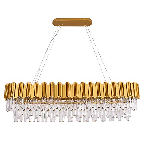 image for MEELIGHTING W51 Luxury Modern Crystal Linear Chandelier Lights Pendant