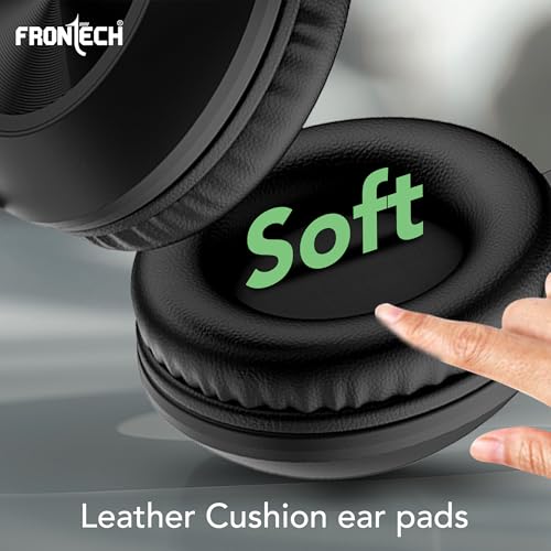 FRONTECH Multimedia Wired Headphone with Mic| Volume Control| Dynamic Sound| Adjustable Height| 40mm Speaker| USB Plug (HF-3451, Black) - Image 4