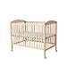 LUGEUK Cuna, Cama de Madera Maciza de cabecera for bebés y niños con Rodillos, sin Pintar Multifuncional Empalme Cama for los recién Nacidos Natural Madera Color (Color : A, Size : Bed+5cm Mattress)