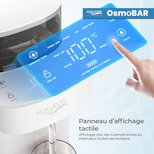 Fontaine à eau chaude OsmoBAR purificateur ultrafiltration contre goût chlore