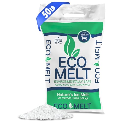 Snow Joe Eco Melt Premium Pet-Safe Ice Melt – Fast-Acting, Concrete Safe, Low-Tracking Deicer with Liquid Heat, Works to -25°F