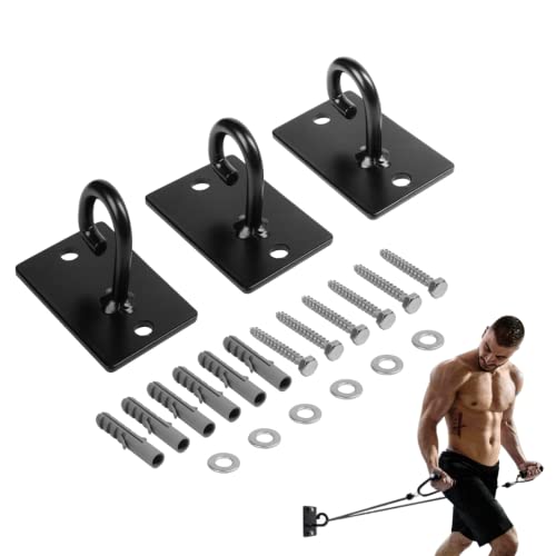 Yes4All Sturdy Wall Mounted Workout Anchors, Suspension Straps Trainer Anchor Swing Battle Ropes Fitness Training Hammocks Olympic Rings Body Weight Strength Training Systems