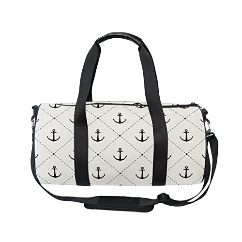 TIZORAX Nautical Anhcor Gym Duffle Bag Drum tote Fitness Reistas Rooftop Rack Bag - Image 3