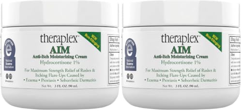 Image of Theraplex AIM - Anti-Itch Moisturizing Cream (3 oz) - Non-stinging, Relieves Itching, Rashes, Flare Ups - Helps Repair & Restore the Skin's Natural Protective Barrier (Pack of 2)