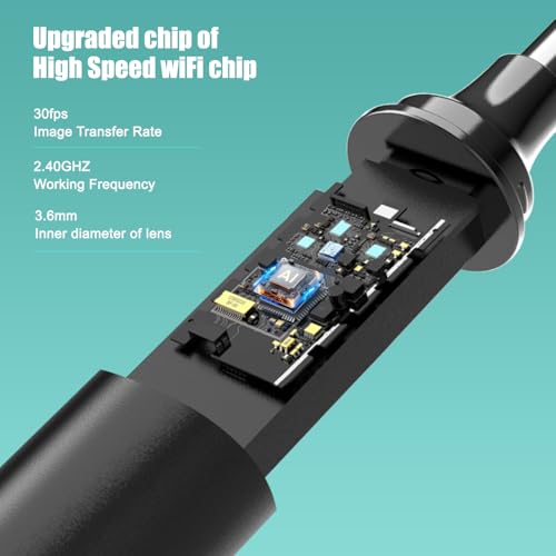 Pulizia Orecchie Con 6 Luci Led Pulitore Orecchie Con Telecamera 1296P 3,5Mm Hd Impermeabile, Pulisci Orecchie,Otoscopio Digitale Wifi,Orecchie Endoscopio Professionale Per Ios E Android - 7