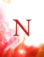 N : Monogram Initial N Notebook for Women and Girls-Red Watercolor Ink-120 Pages 8. 5 X 11 1092184023 Book Cover