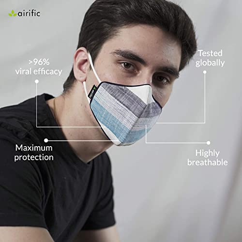 Image of airific by NIRVANA BEING 2.0 N95, FFP2 Washable and Reusable Mask for Adults | Anti Pollution Mask | Tested at International Labs Nano Technology Filter