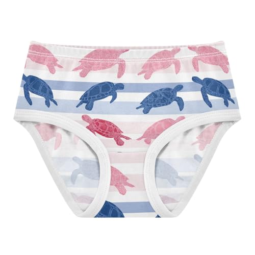 Wusikd Turtle Blue Pink Red Girls' Underwear Cotton Girls Briefs Soft Toddler Underwear 2T